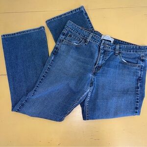 Levi Strauss stretch, low rise boot cut jeans